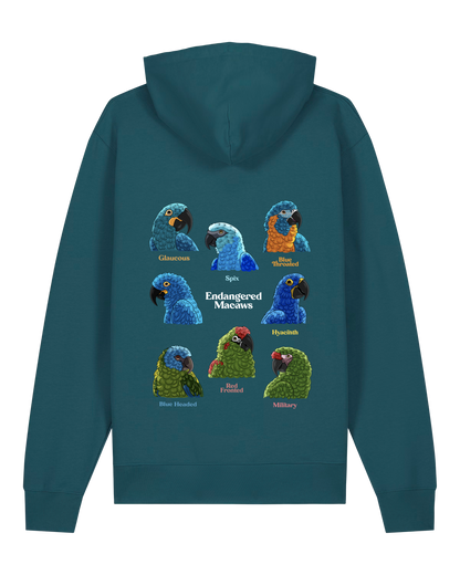Endangered Macaws — Organic Cotton Blend Hoodie