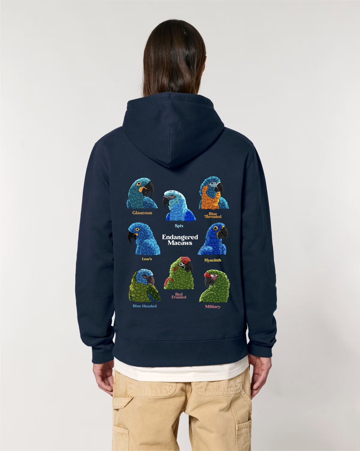 Endangered Macaws — Organic Cotton Blend Hoodie