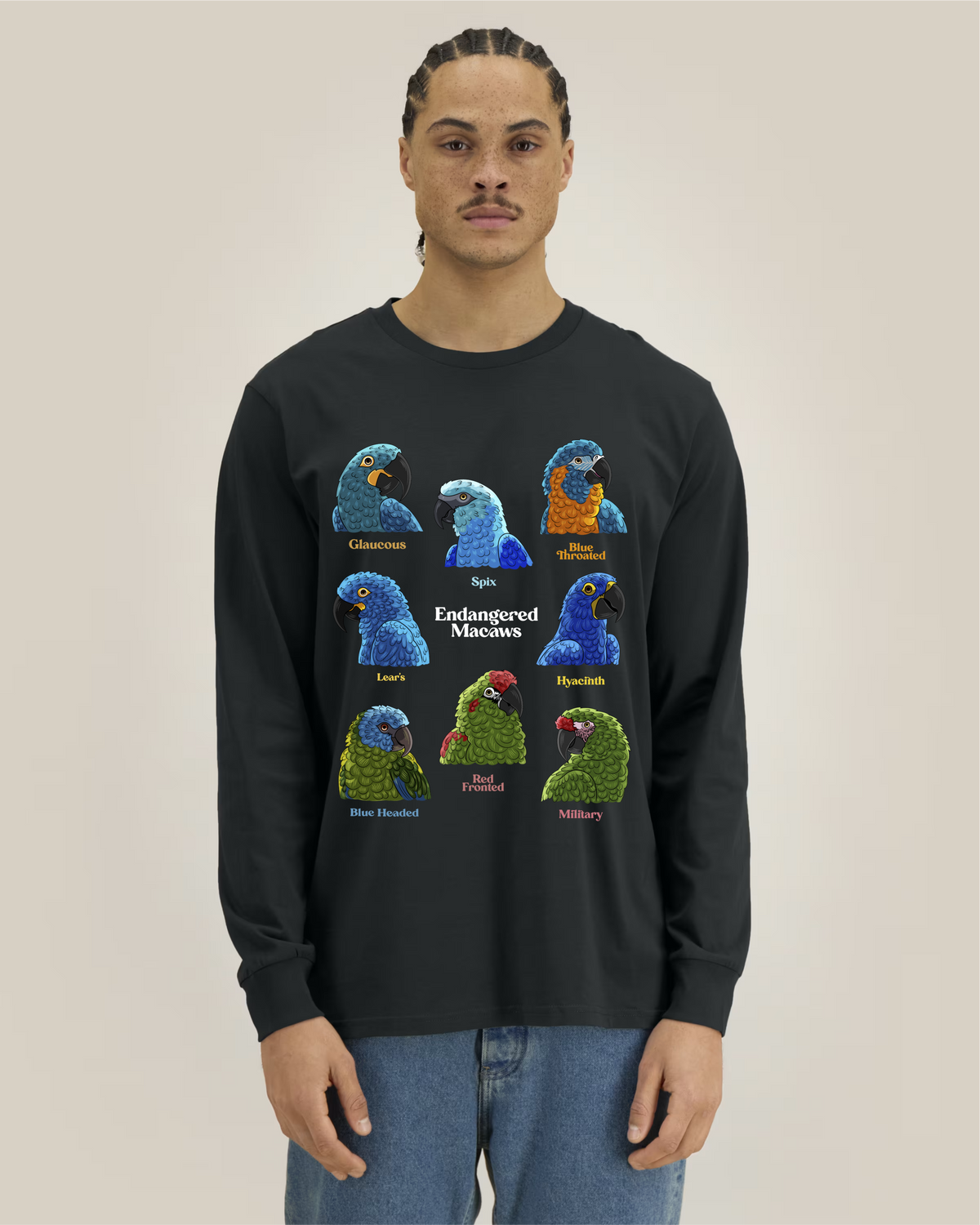 Endangered Macaws — Organic Cotton Long Sleeve