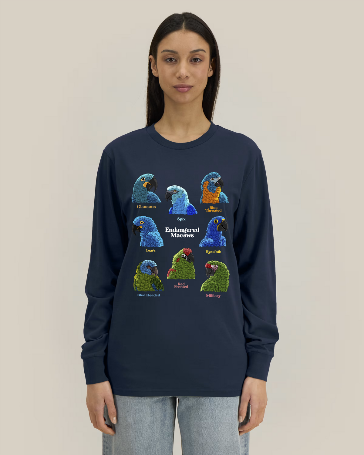 Endangered Macaws — Organic Cotton Long Sleeve