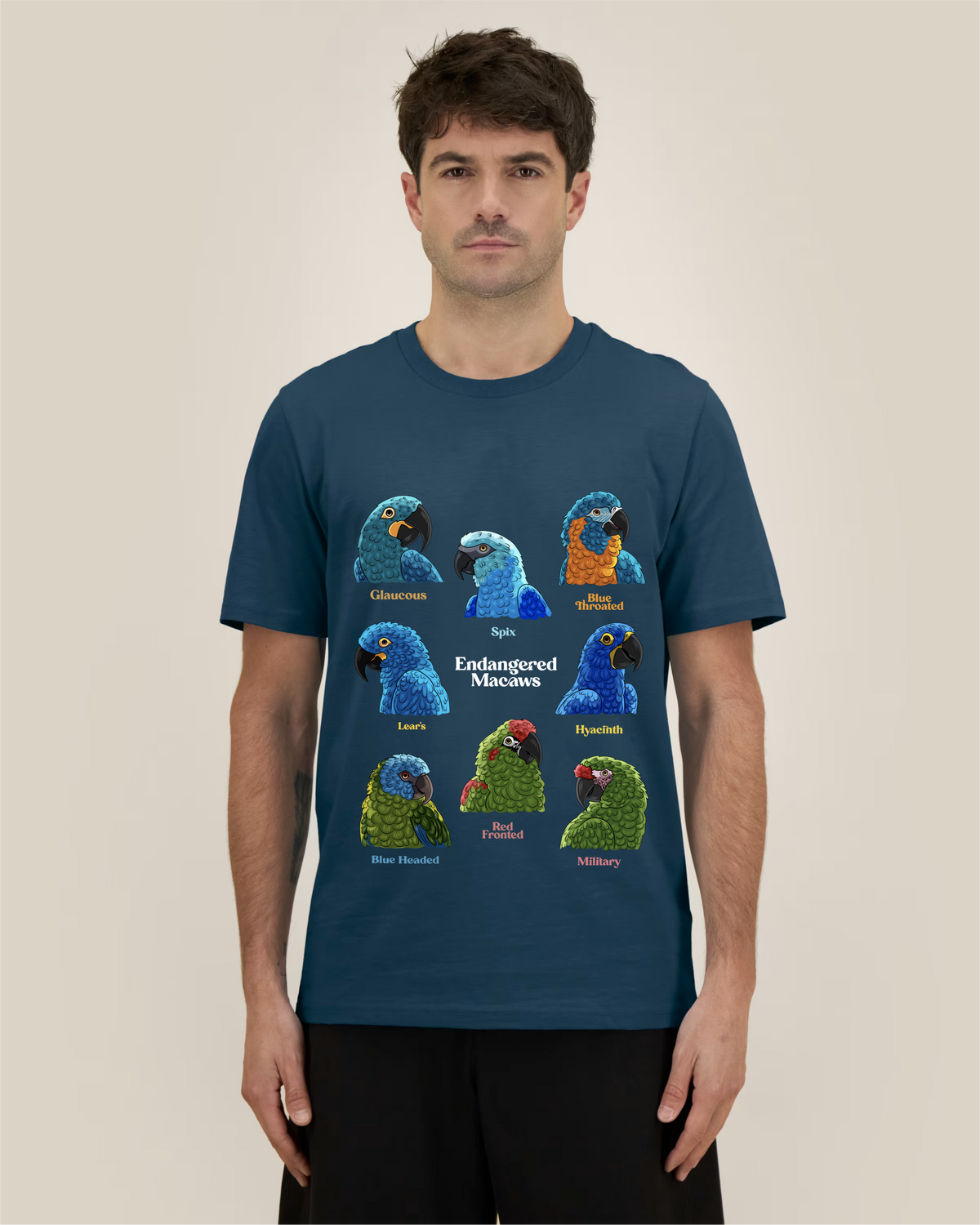 Endangered Macaws — Organic Cotton T-Shirt