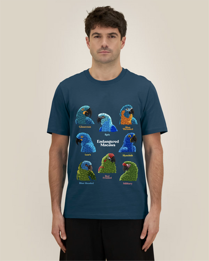 Endangered Macaws — Organic Cotton T-Shirt