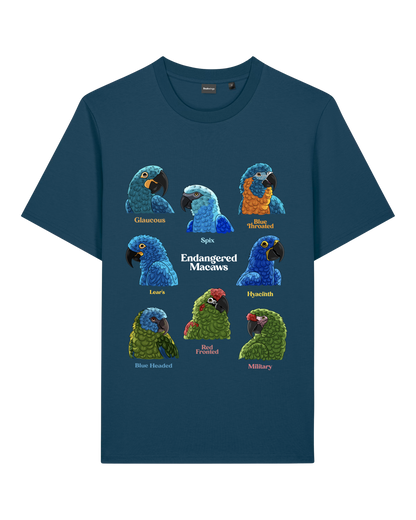 Endangered Macaws — Organic Cotton T-Shirt