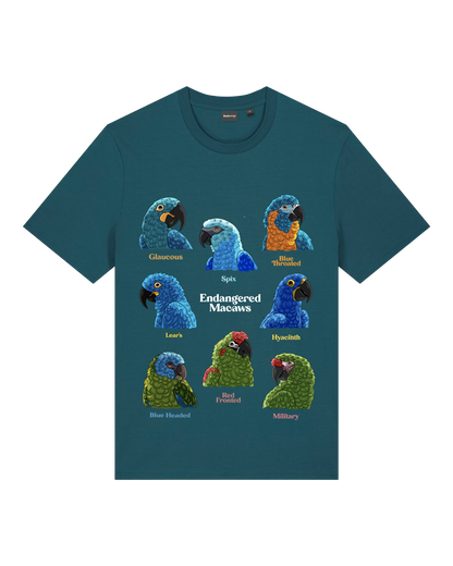 Endangered Macaws — Organic Cotton T-Shirt