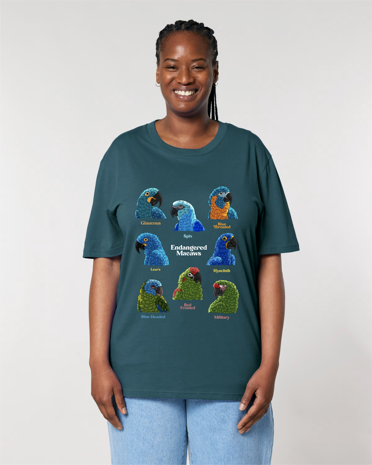 Endangered Macaws — Organic Cotton T-Shirt