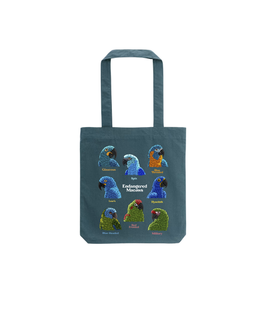 Endangered Macaws — Recycled Cotton Tote