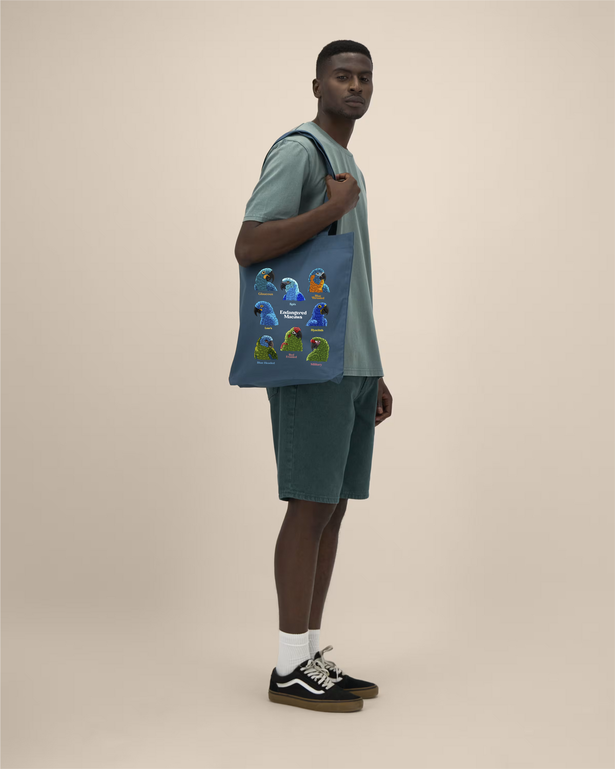 Endangered Macaws — Recycled Cotton Tote
