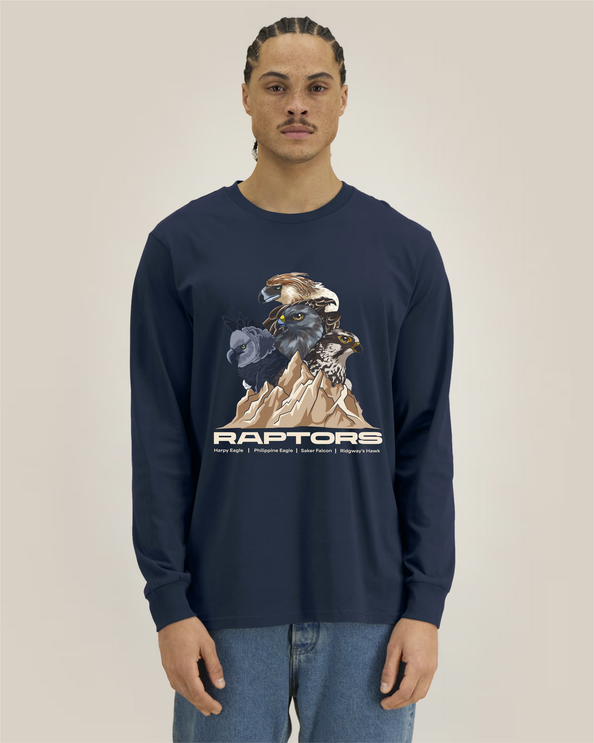 Endangered Raptors — Organic Cotton Long Sleeve