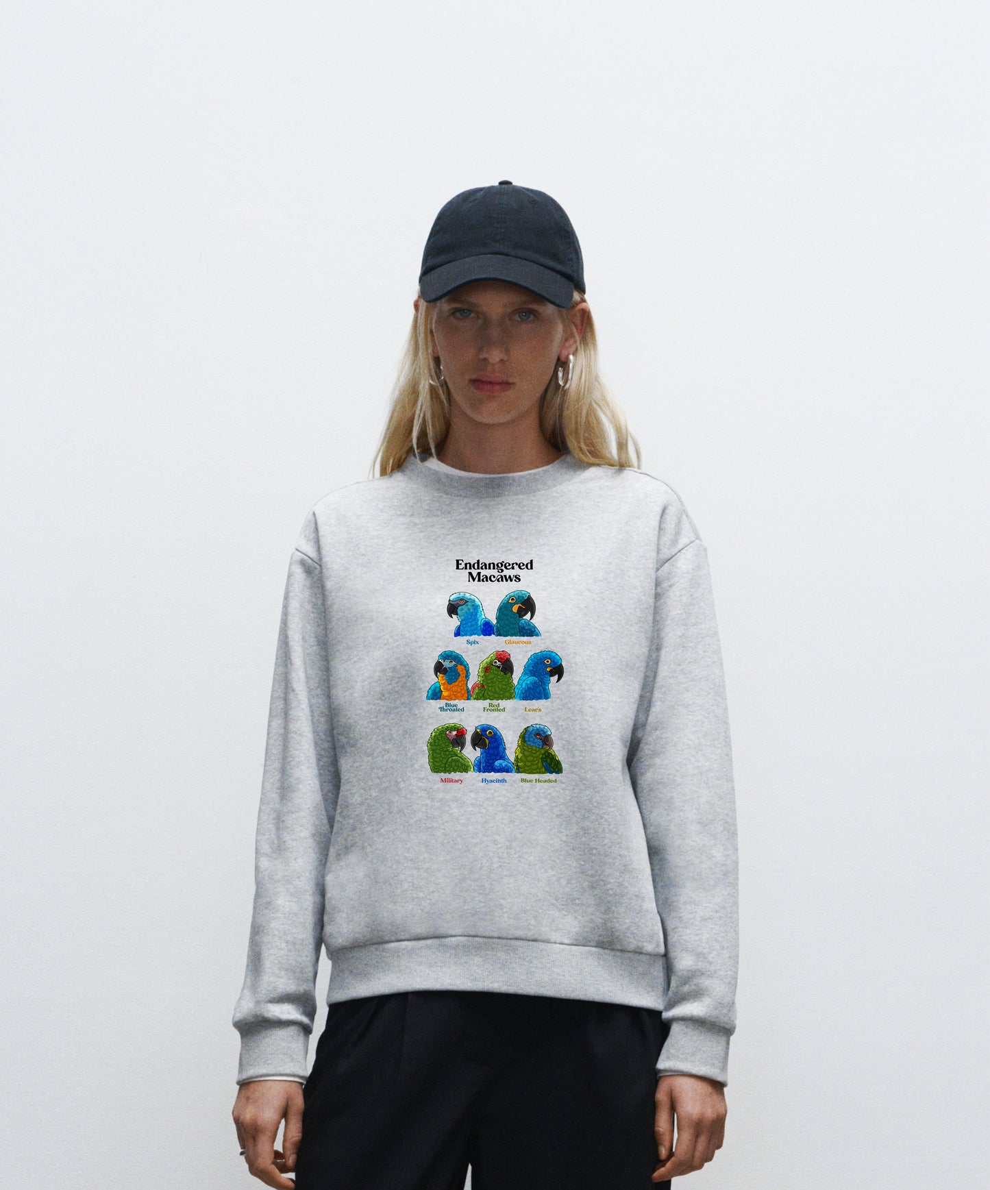 Endangered Macaws - Organic Cotton Women's Sweatshirt