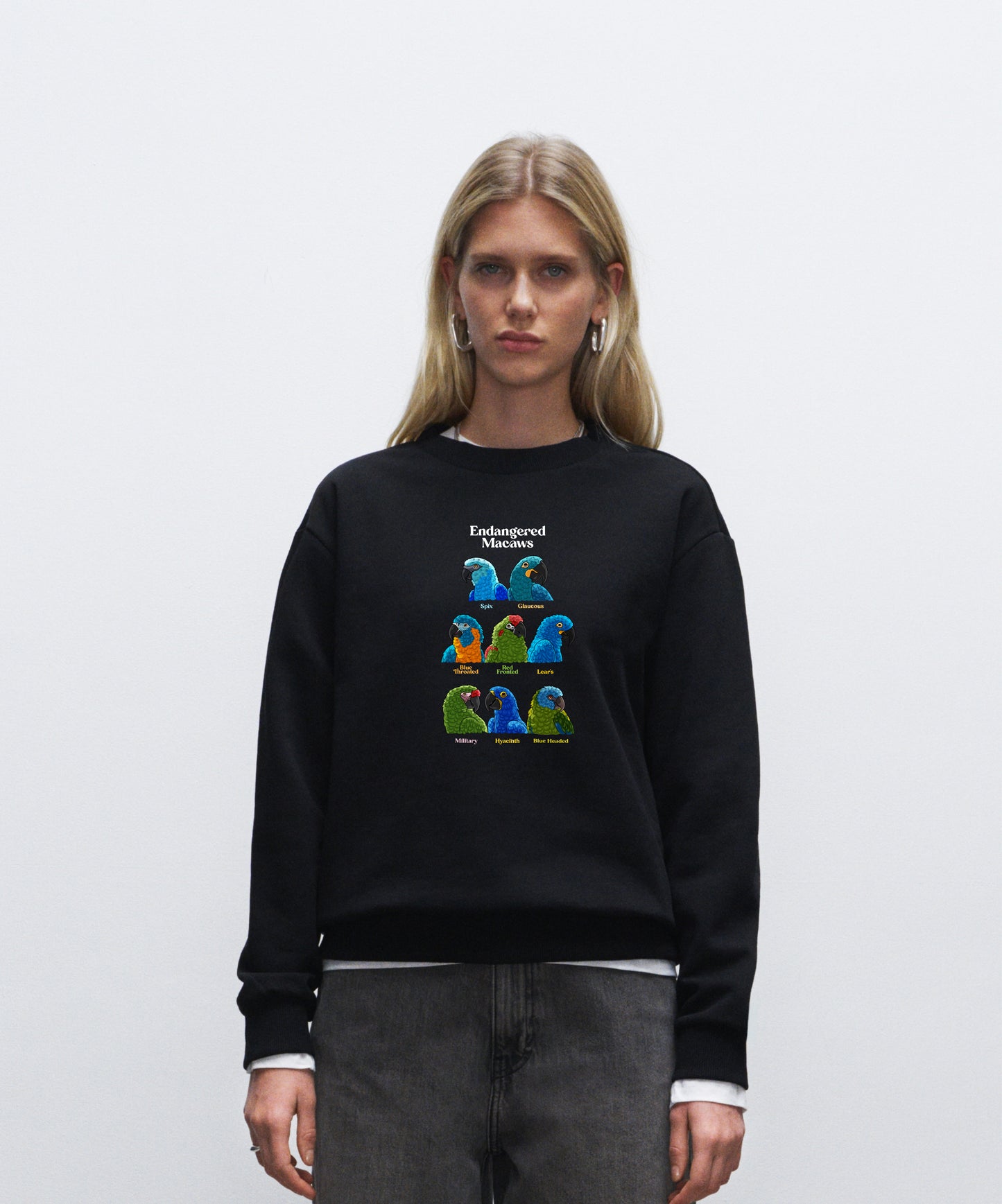 Endangered Macaws - Organic Cotton Women's Sweatshirt