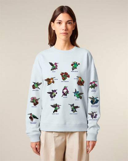 Hummingbirds — Organic Cotton Blend Oversized Sweatshirt