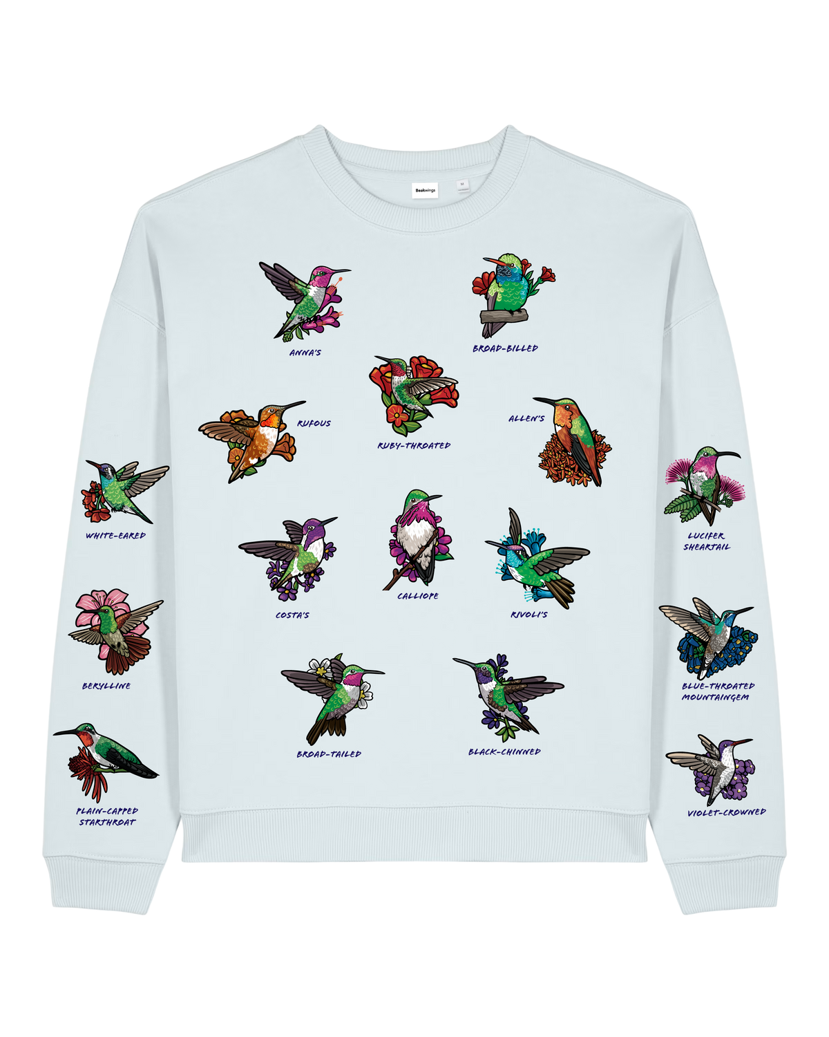 Hummingbirds — Organic Cotton Blend Oversized Sweatshirt