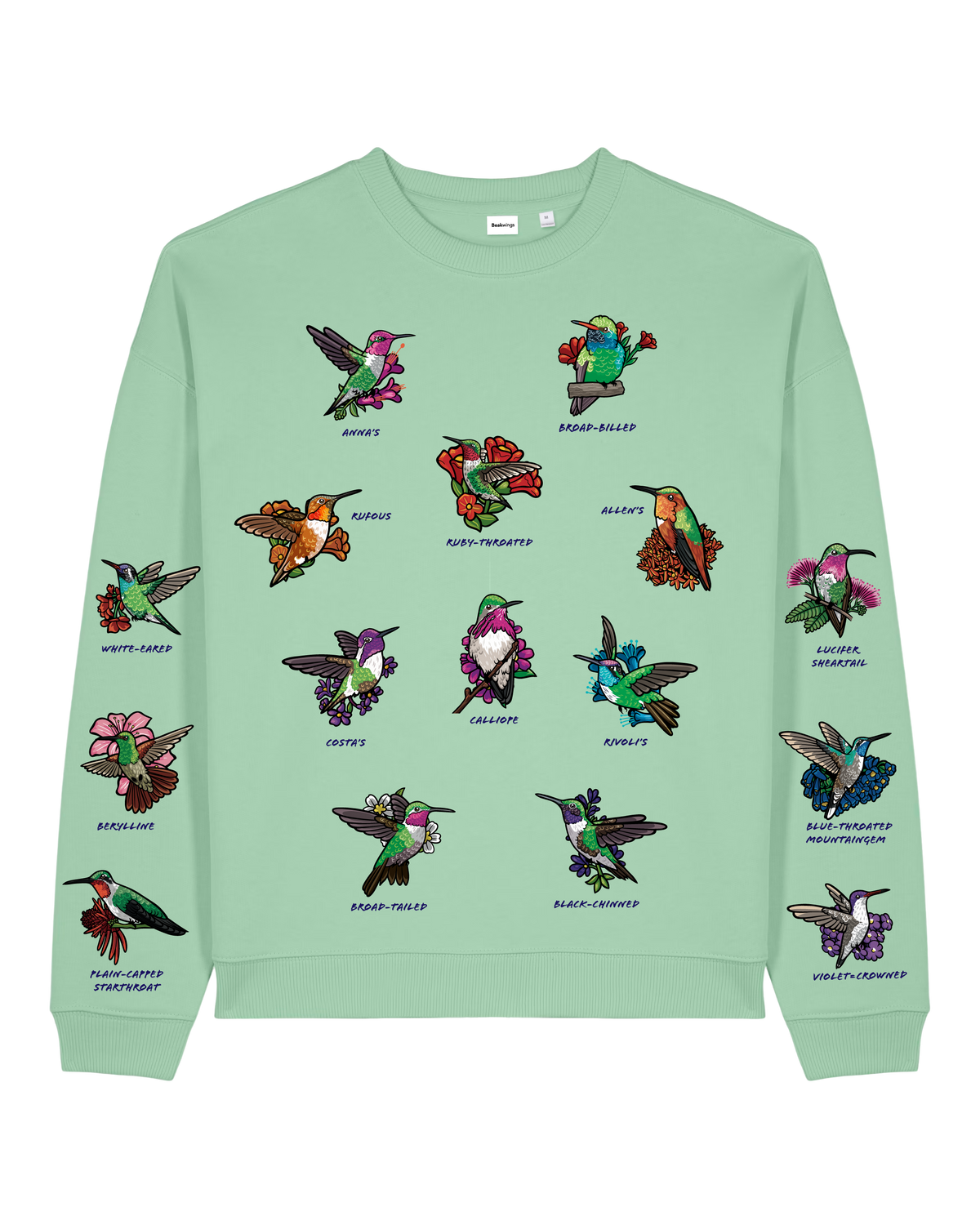 Hummingbirds — Organic Cotton Blend Oversized Sweatshirt