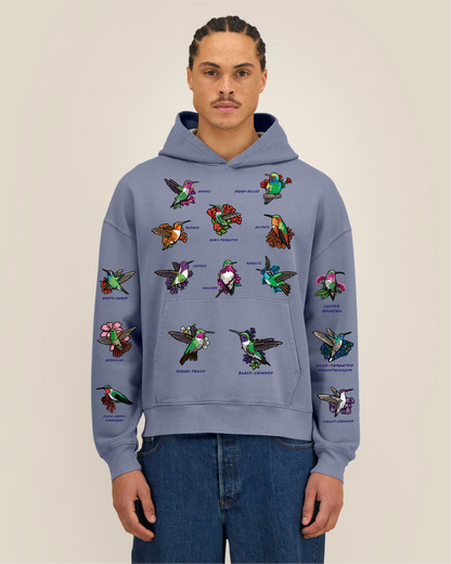 Hummingbirds — Garment-Dyed Vintage Hoodie