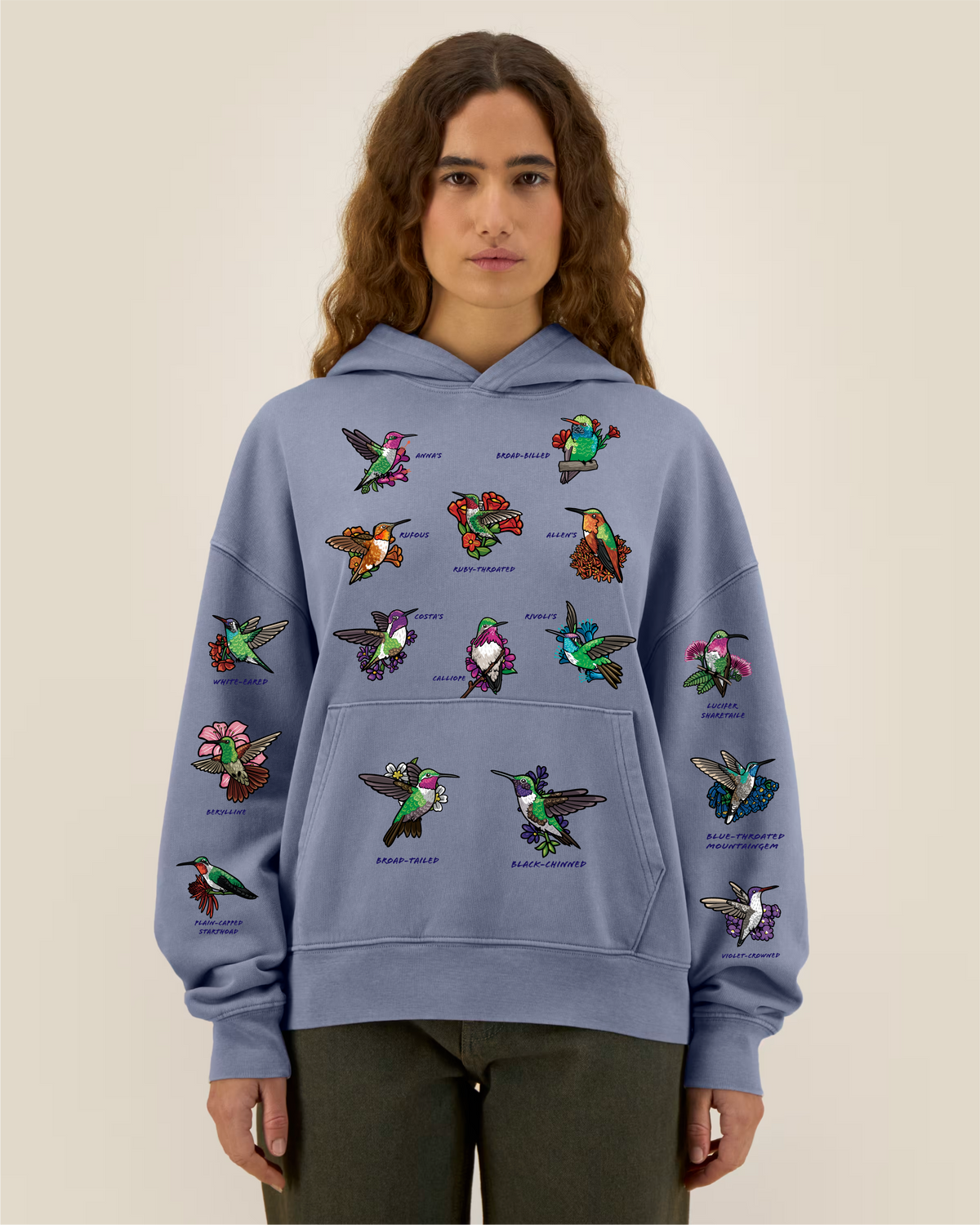 Hummingbirds — Garment-Dyed Vintage Hoodie