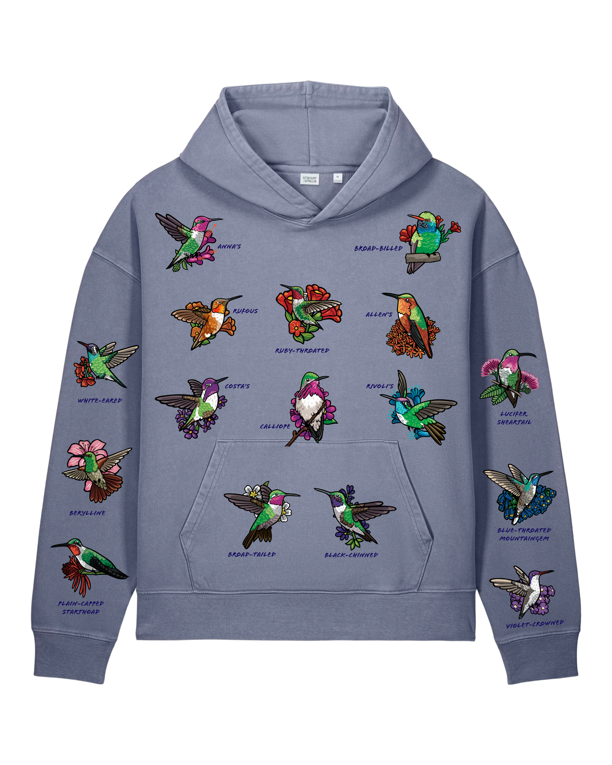 Hummingbirds — Garment-Dyed Vintage Hoodie