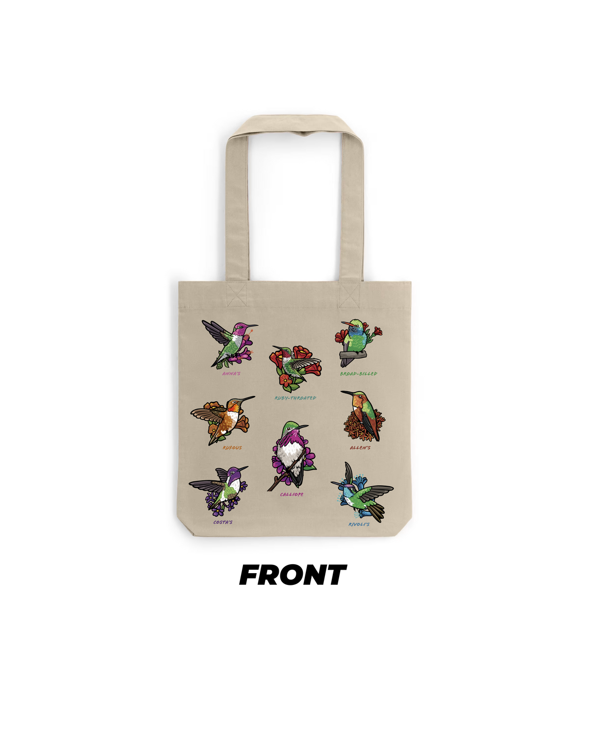 Hummingbirds — Recycled Cotton Tote