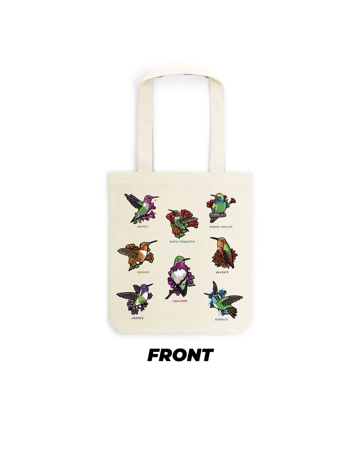 Hummingbirds — Recycled Cotton Tote