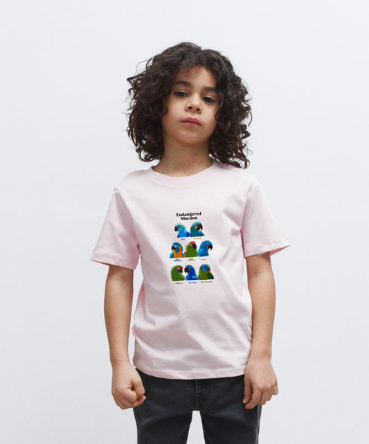 Endangered Macaws - Organic Cotton Kids T-shirt