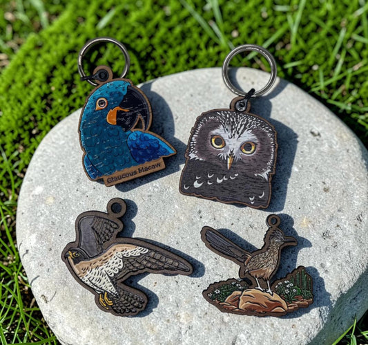 Owl Keychain — Wooden
