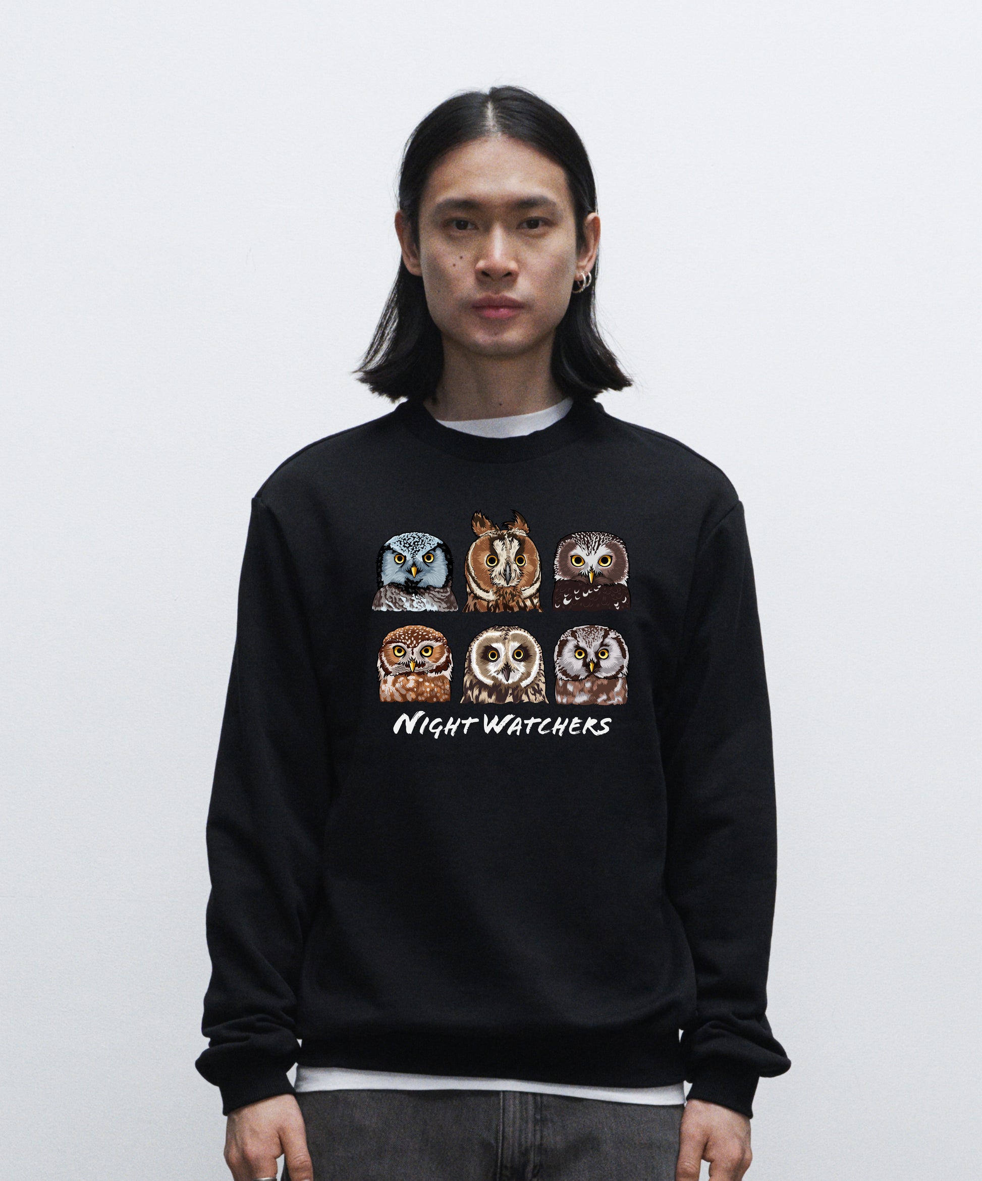 Night Watchers - Organic Regular Men's Sweatshirt - Beakwings