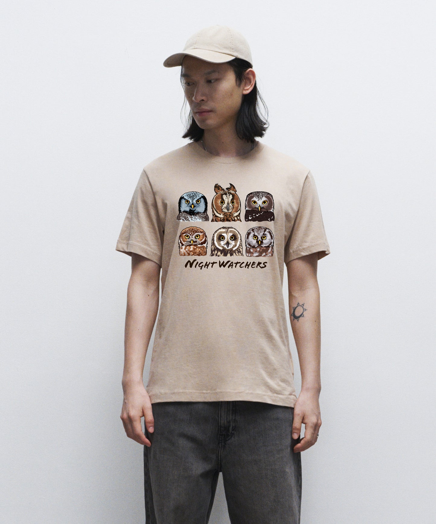 Night Watchers - Organic Cotton Regular Men's T-shirt - Beakwings