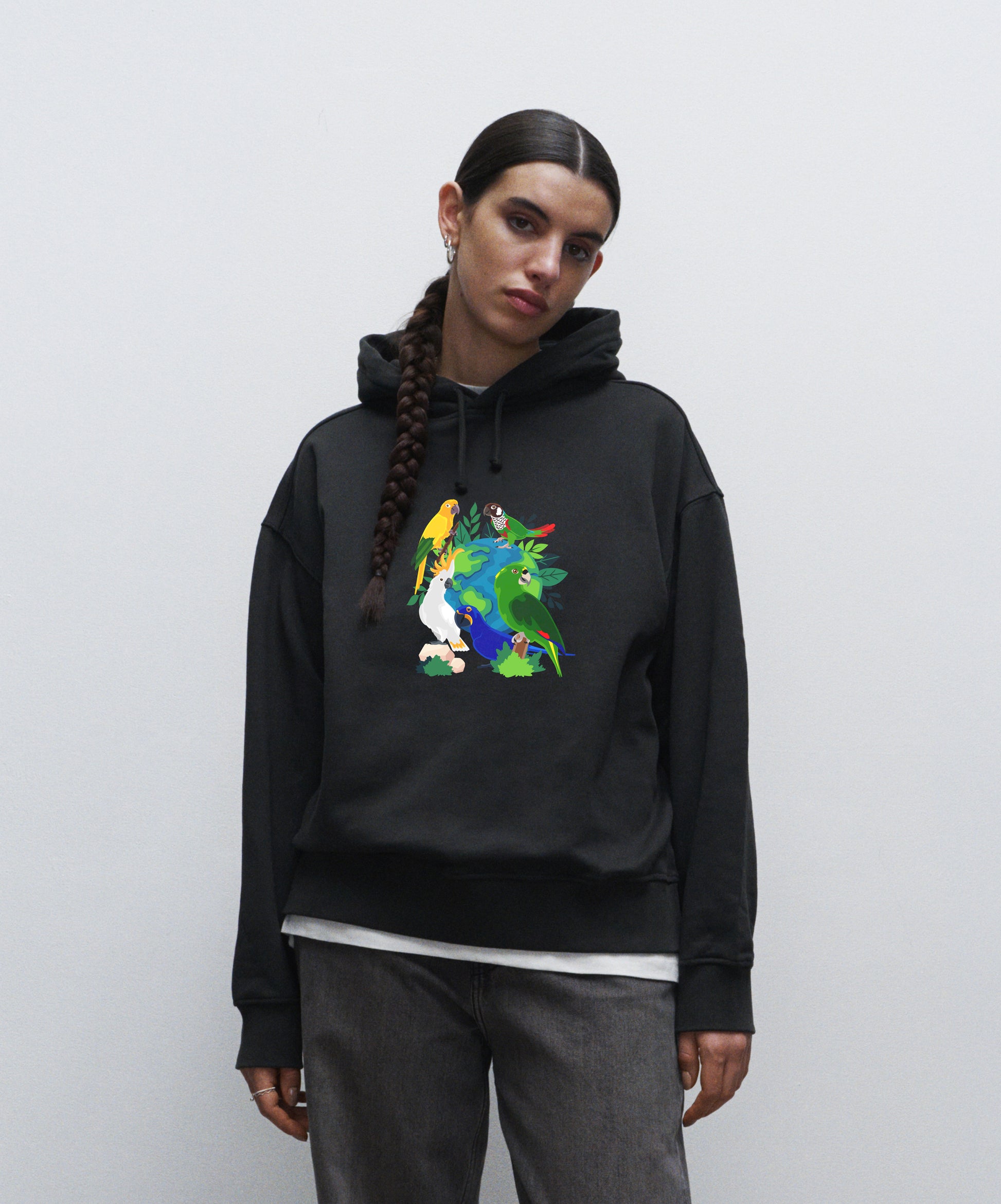 Earth Day - Organic Women's Oversized Hoodie - Beakwings