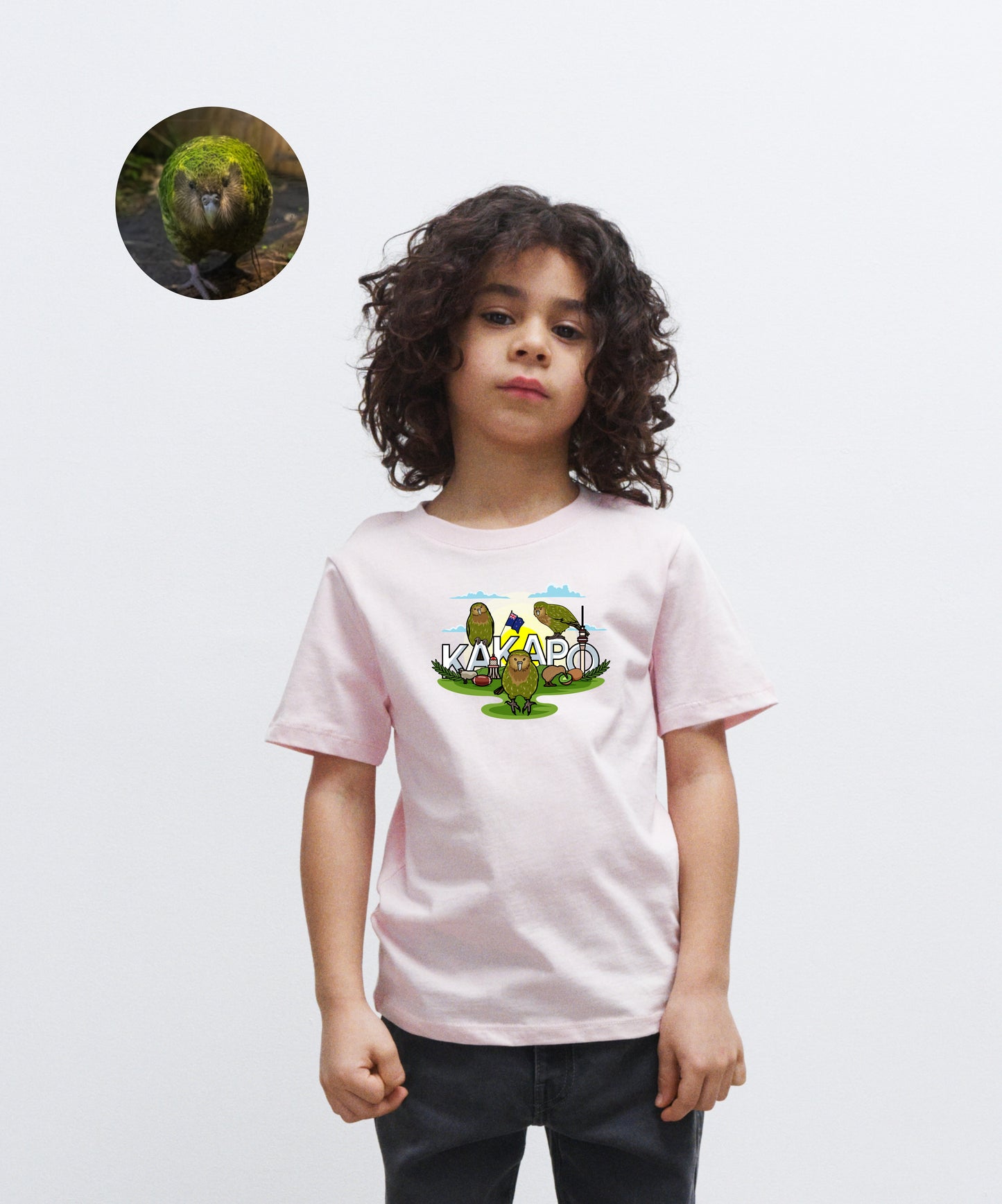 Adopt a kākāpō - Organic Cotton Unisex Kids T-shirt - Beakwings