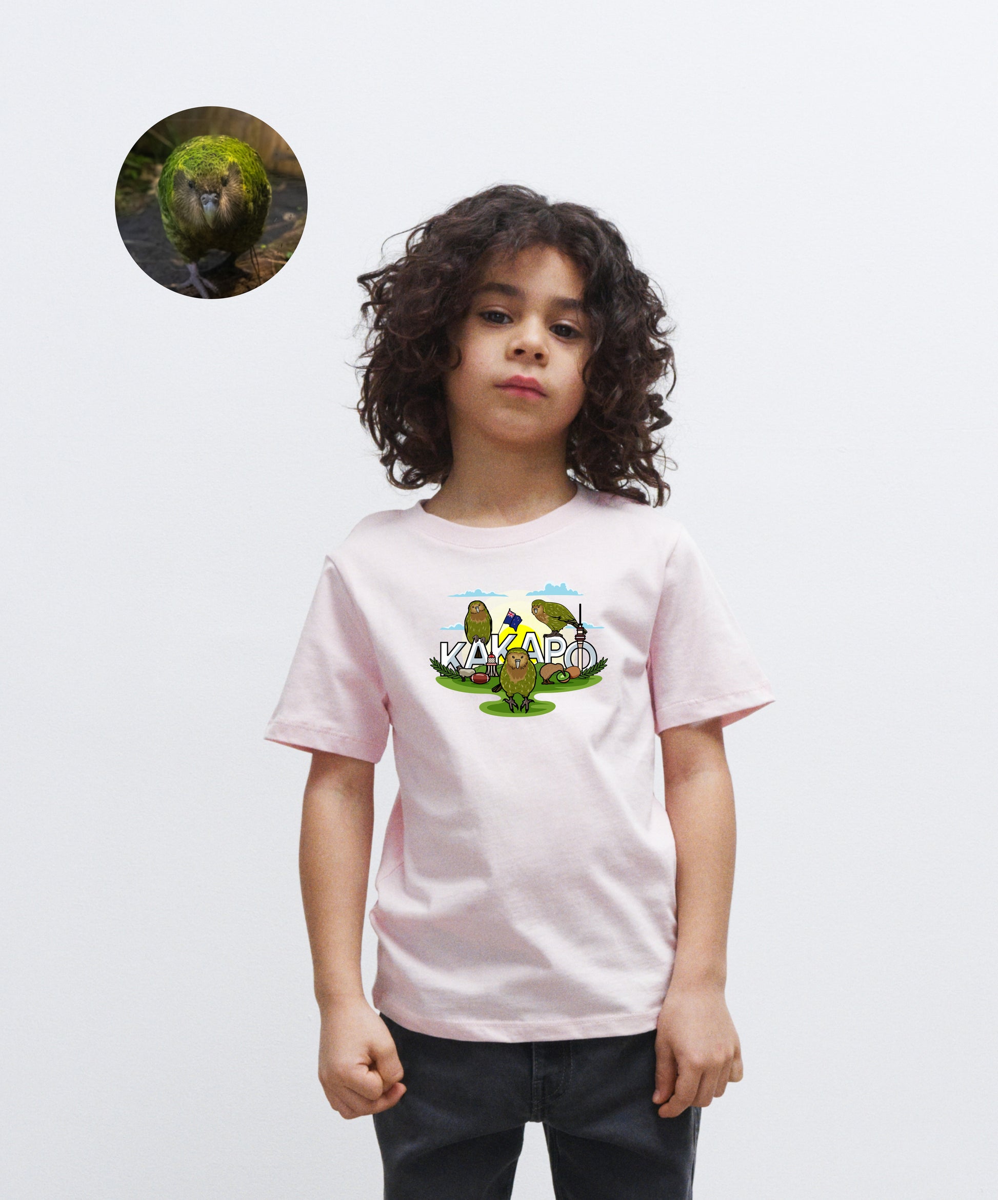 Adopt a kākāpō - Organic Cotton Unisex Kids T-shirt - Beakwings