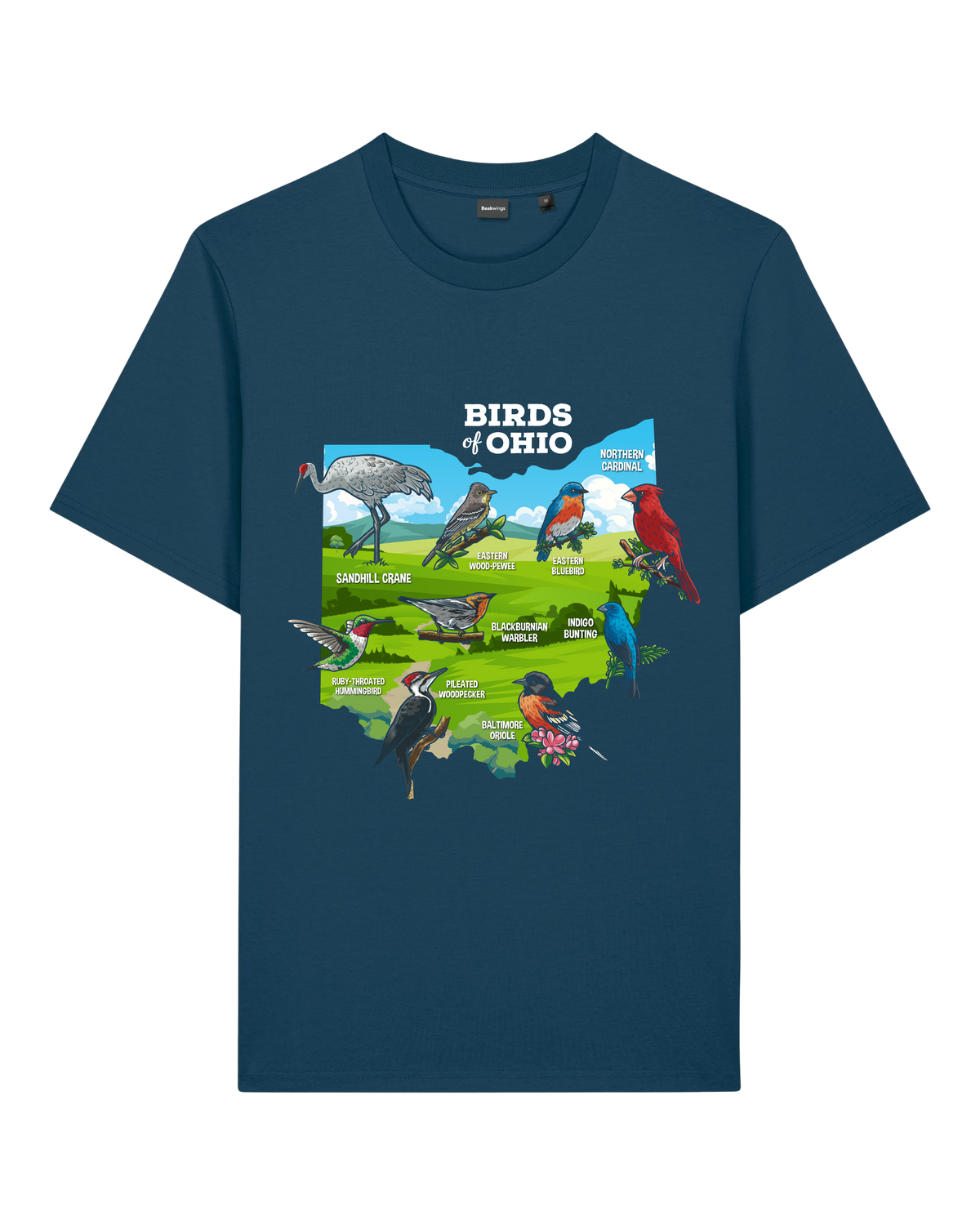 Birds of Ohio — Organic Cotton T-Shirt