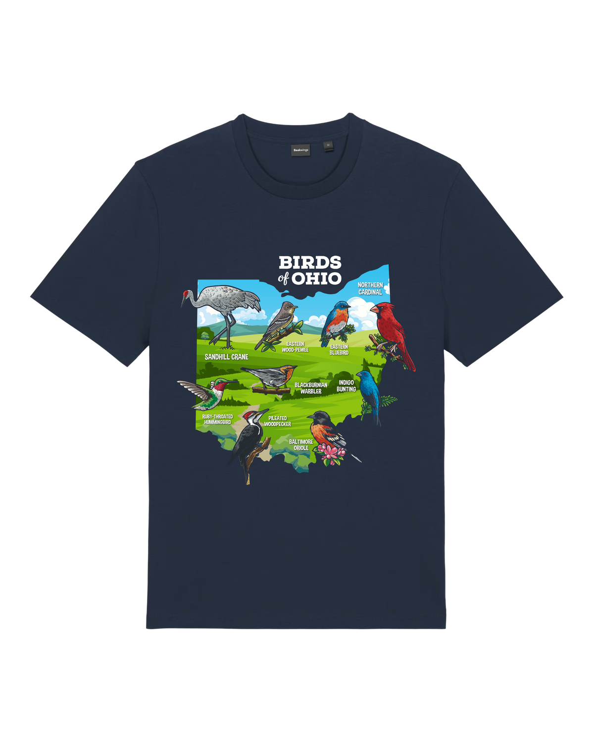 Birds of Ohio — Organic Cotton T-Shirt