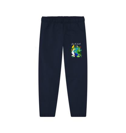Navy Printed Womens Joggers