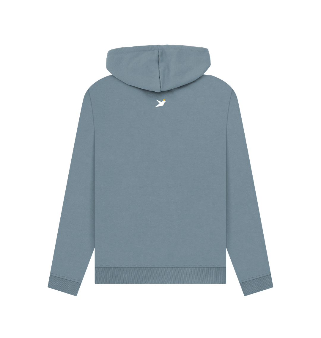 Stone Blue Printed Hoody