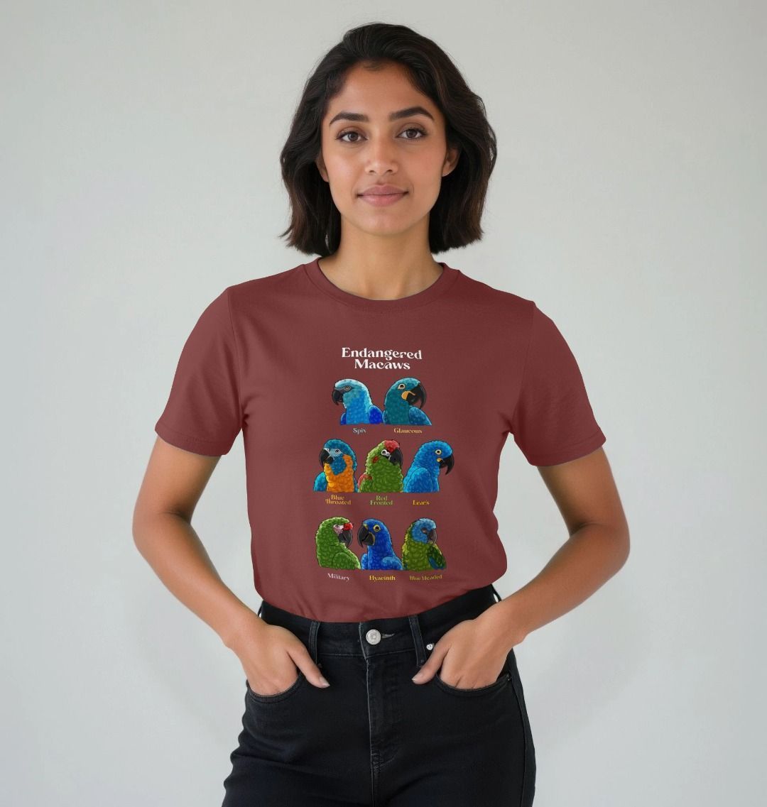 Endangered Macaws - Organic Cotton Unisex T-shirt