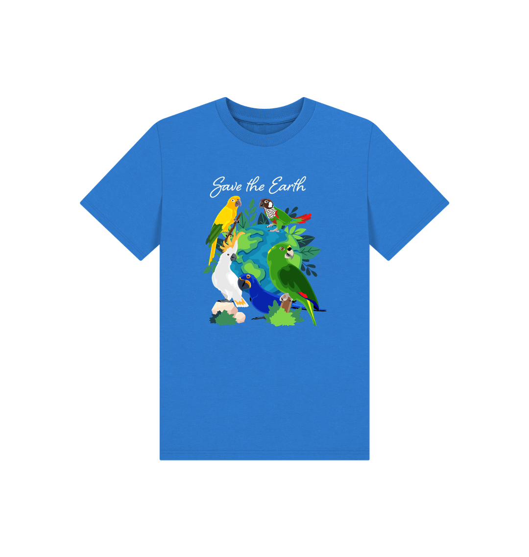 Bright Blue Printed Kids T-Shirt