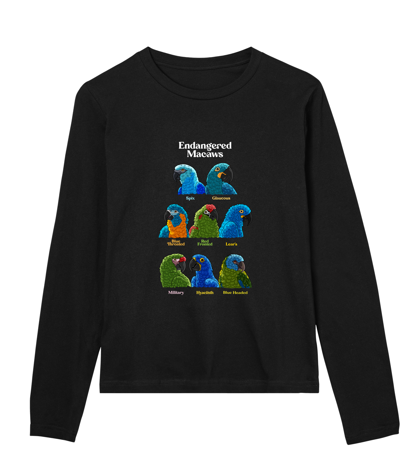 Endangered Macaws - Organic Cotton Women's Long Sleeve Shirt