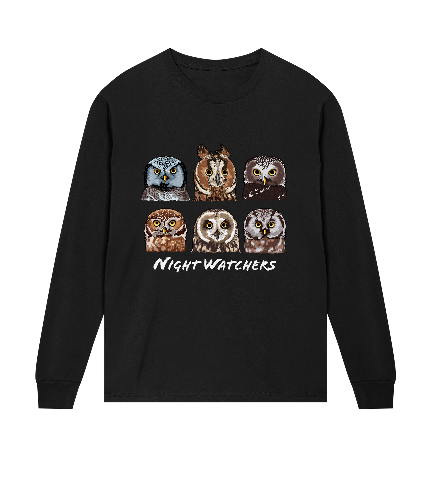 Night Watchers - Organic Regular Men's Long Sleeve - Beakwings