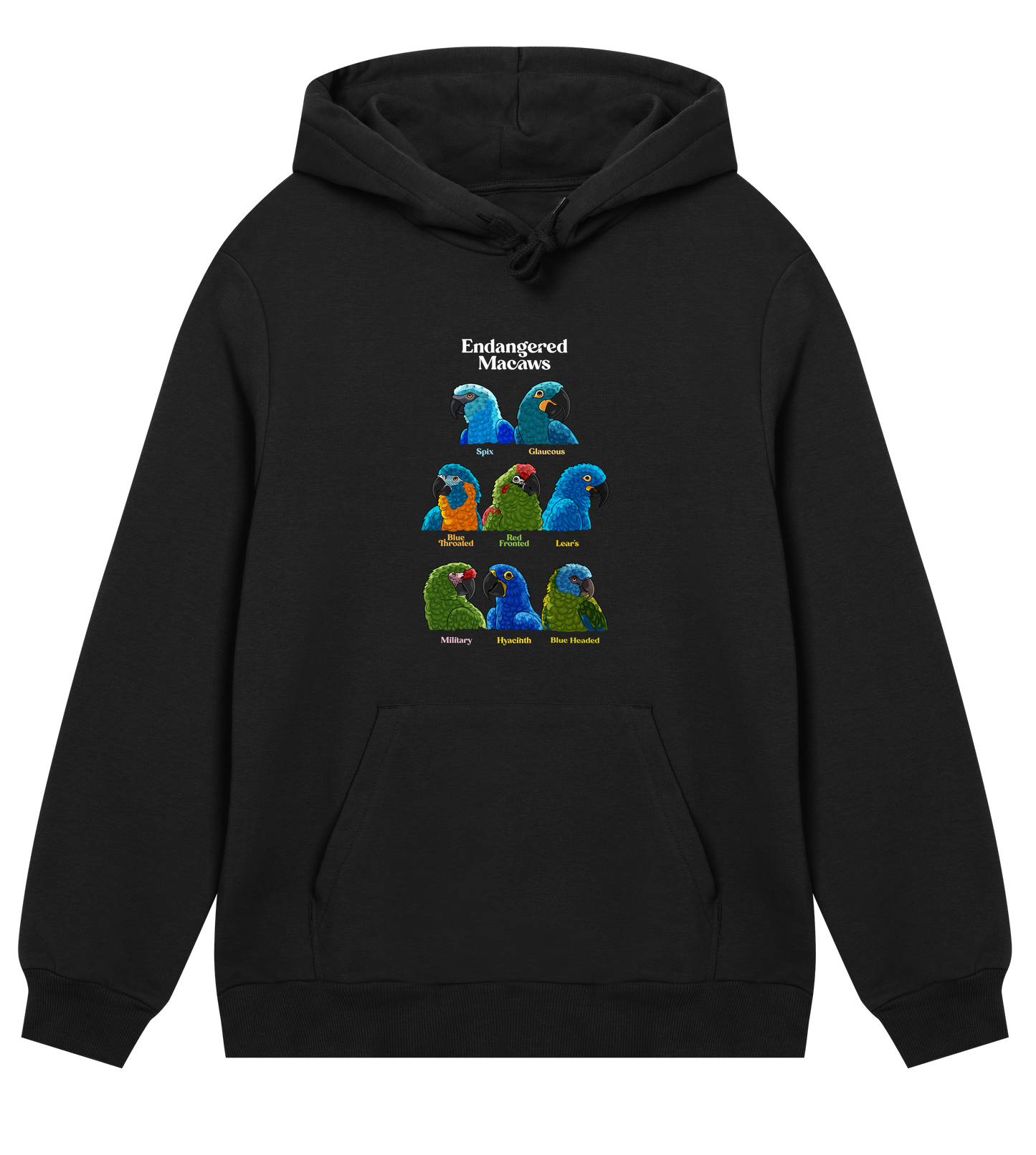 Endangered Macaws - Organic Cotton Men's Regular Hoodie