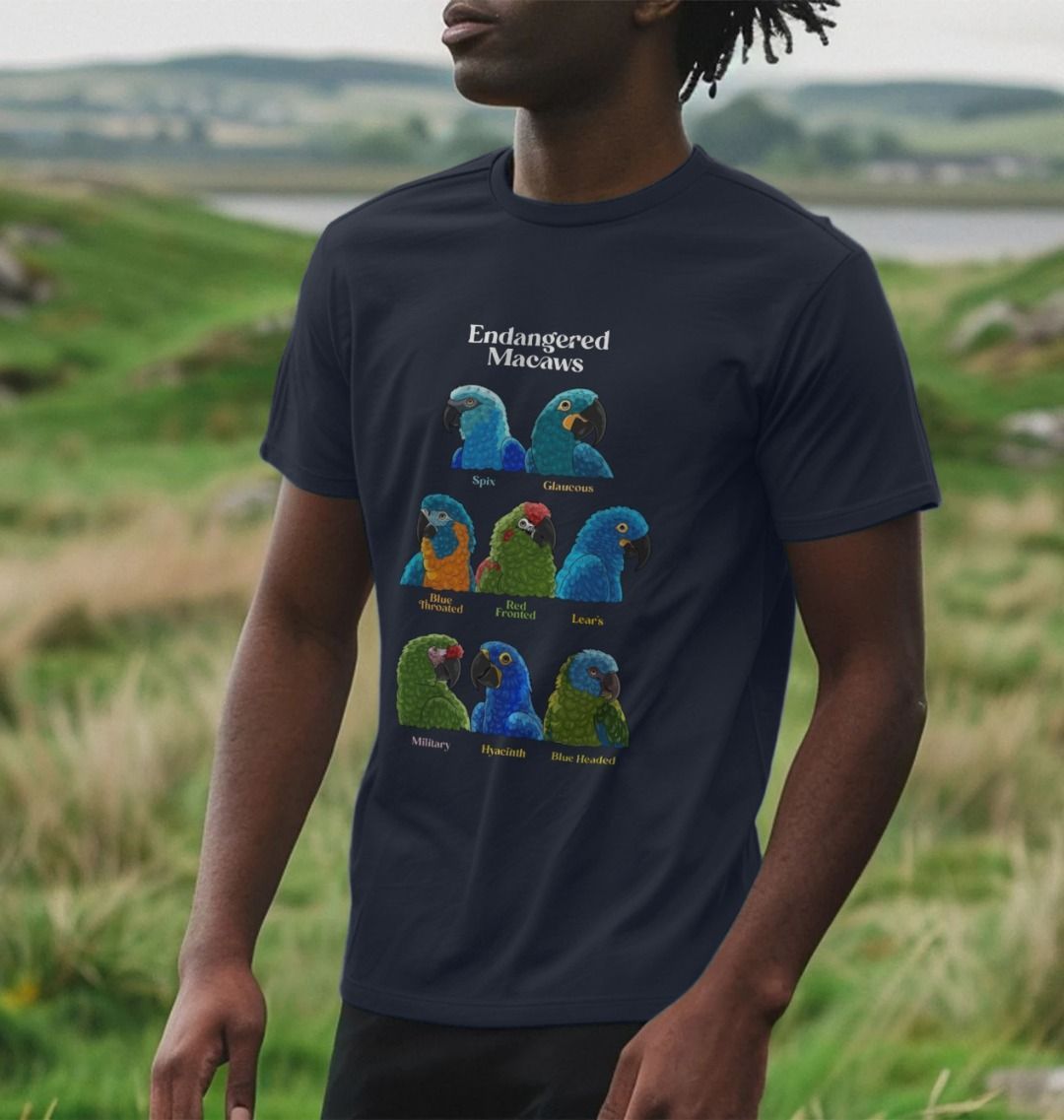 Endangered Macaws - Organic Cotton Unisex T-shirt