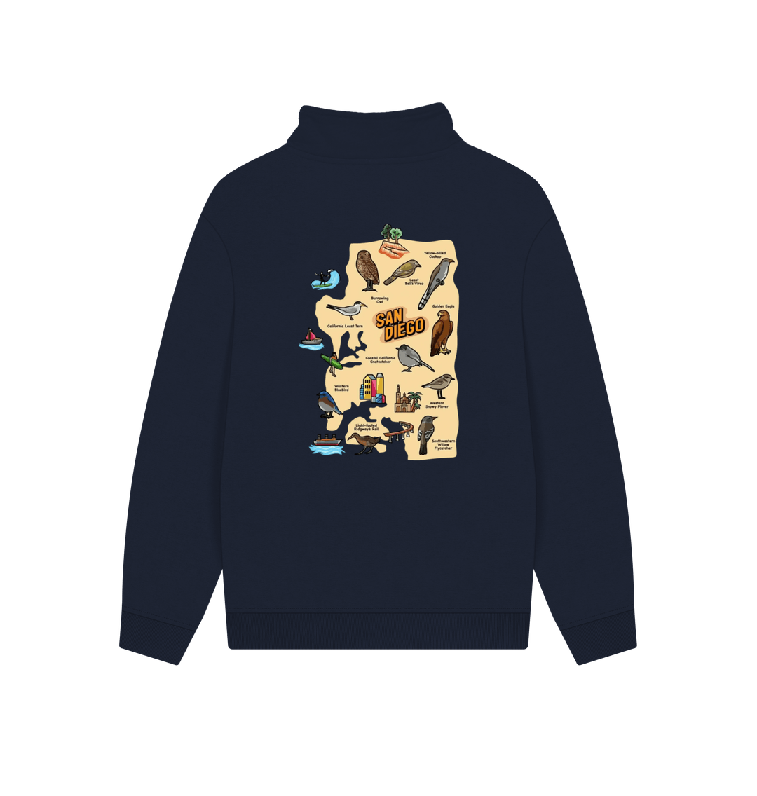 Navy Printed Sweater