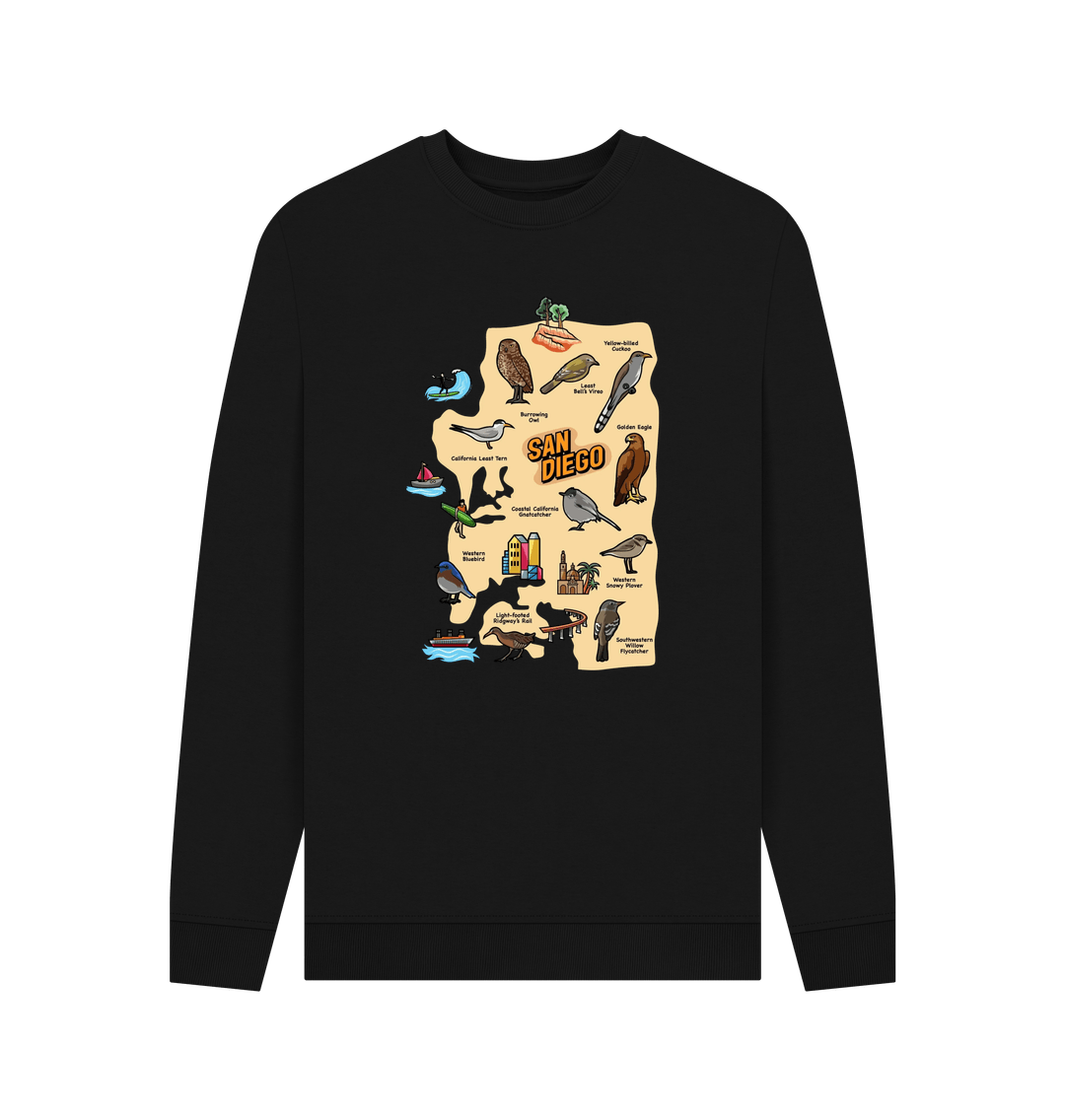 Black Recycled Printed Sweater