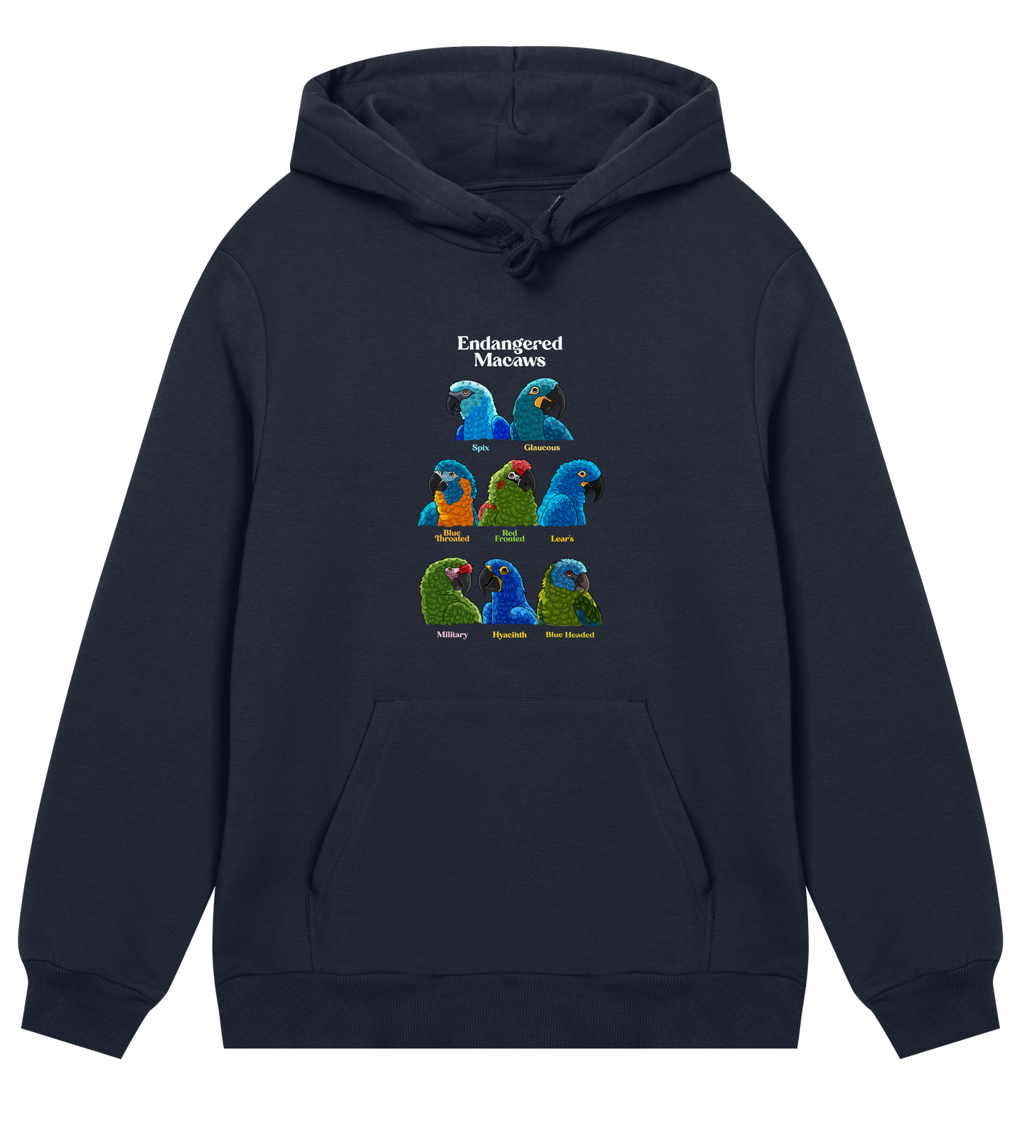 Endangered Macaws - Organic Cotton Men's Regular Hoodie