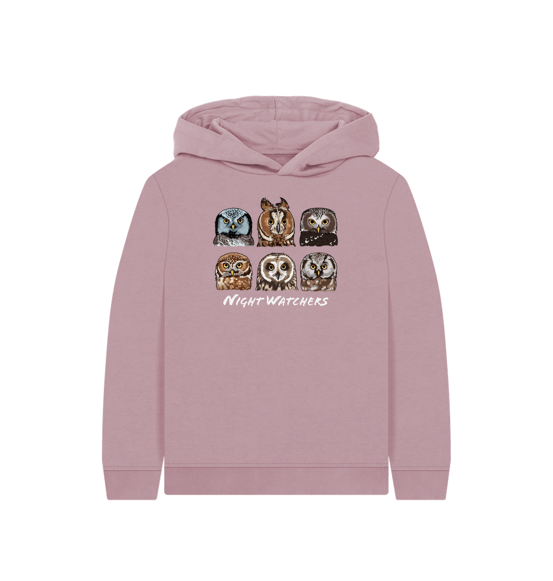 Mauve Printed Kids Hoodie