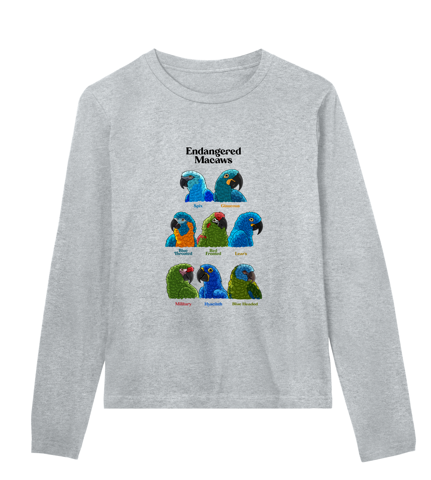 Endangered Macaws - Organic Cotton Women's Long Sleeve Shirt