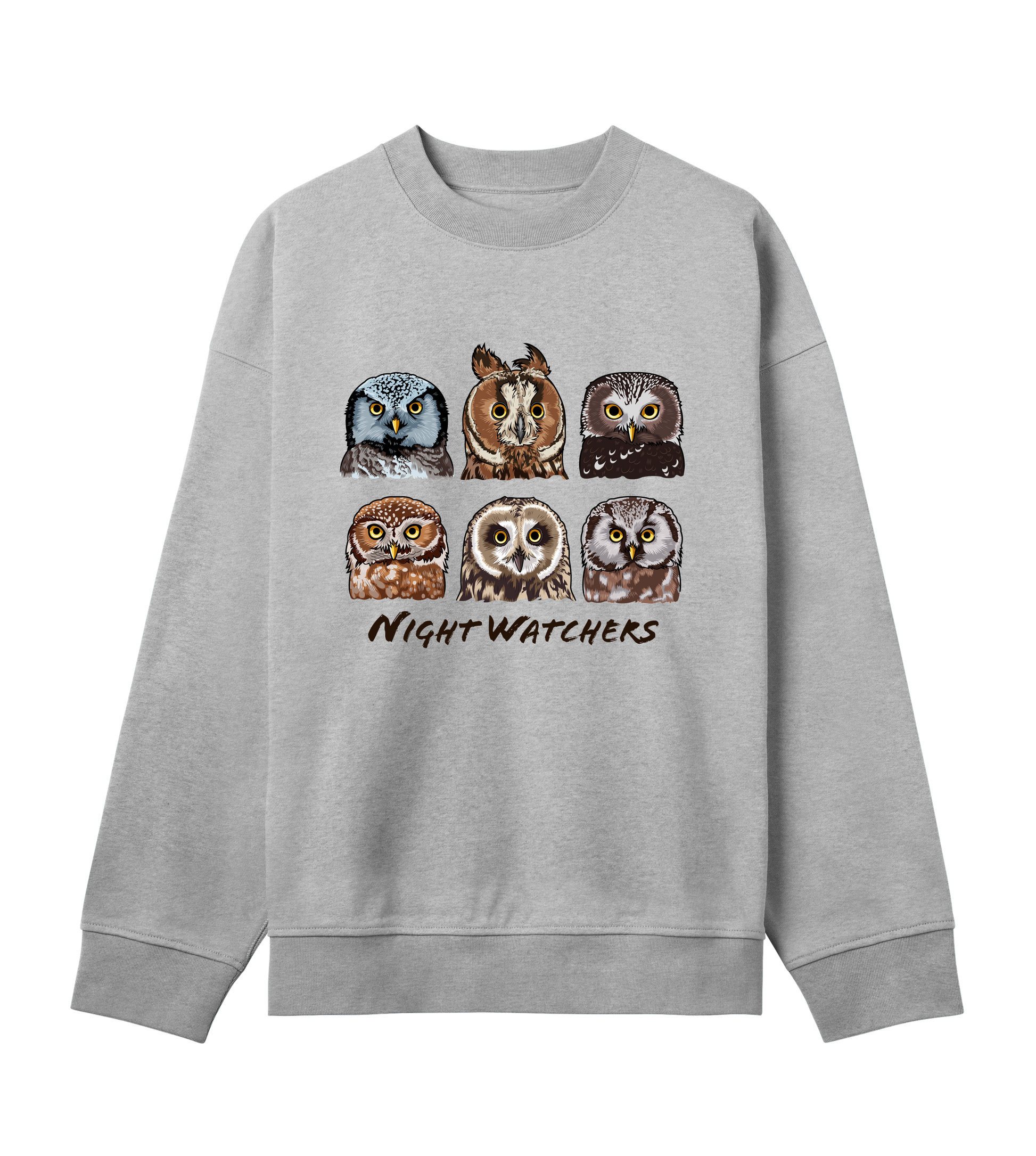 Night Watchers - Organic Boxy Men's Sweatshirt - Beakwings