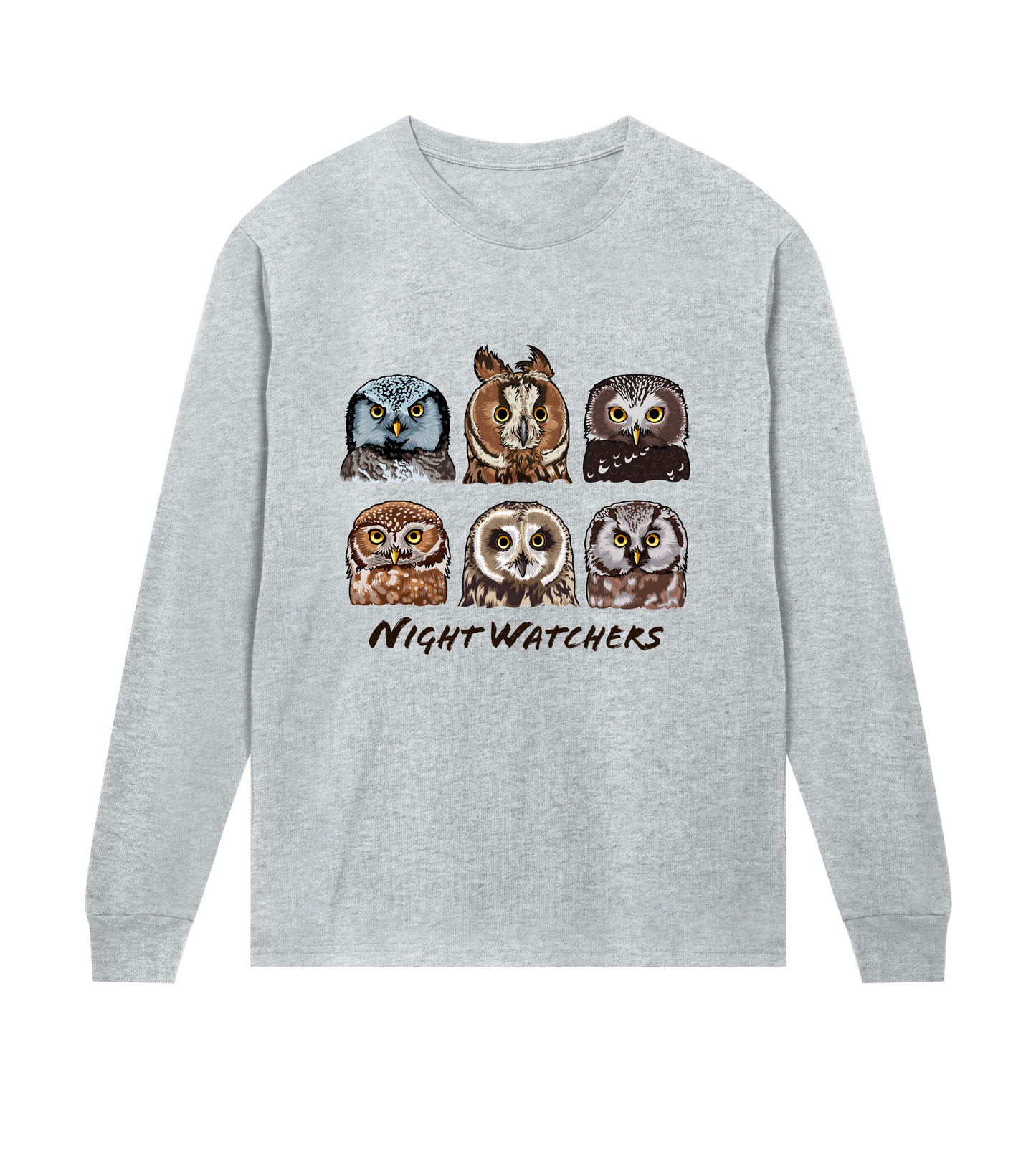 Night Watchers - Organic Regular Men's Long Sleeve - Beakwings