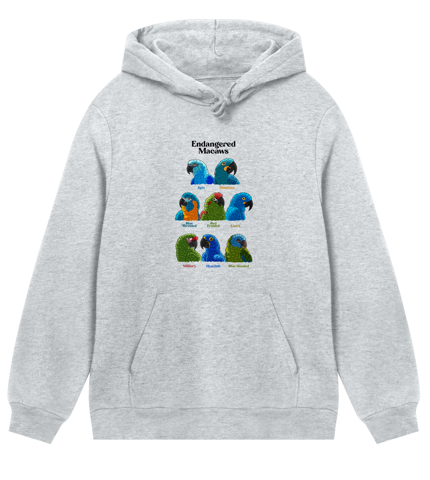 Endangered Macaws - Organic Cotton Men's Regular Hoodie