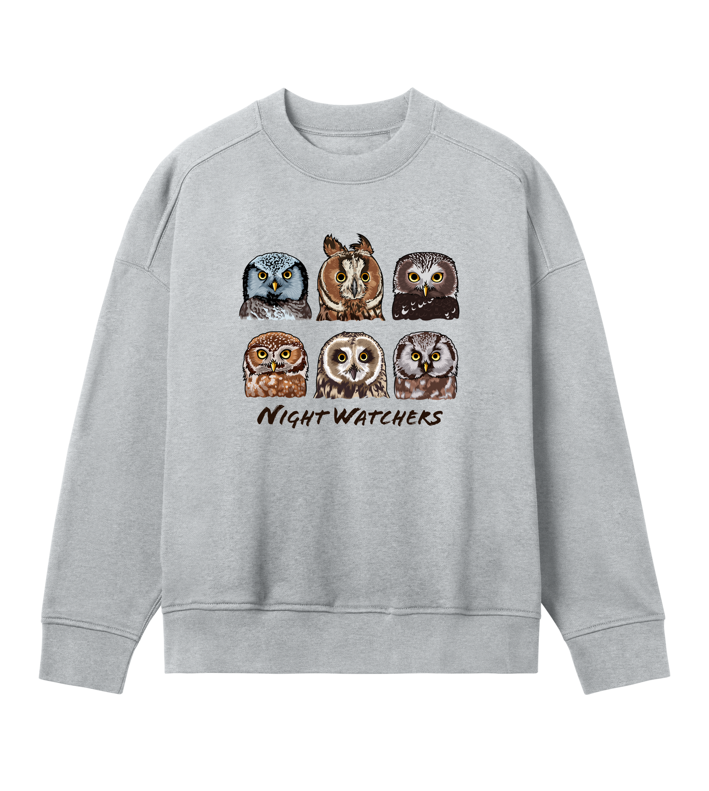 Night Watchers - Organic Oversized Women's Sweatshirt - Beakwings