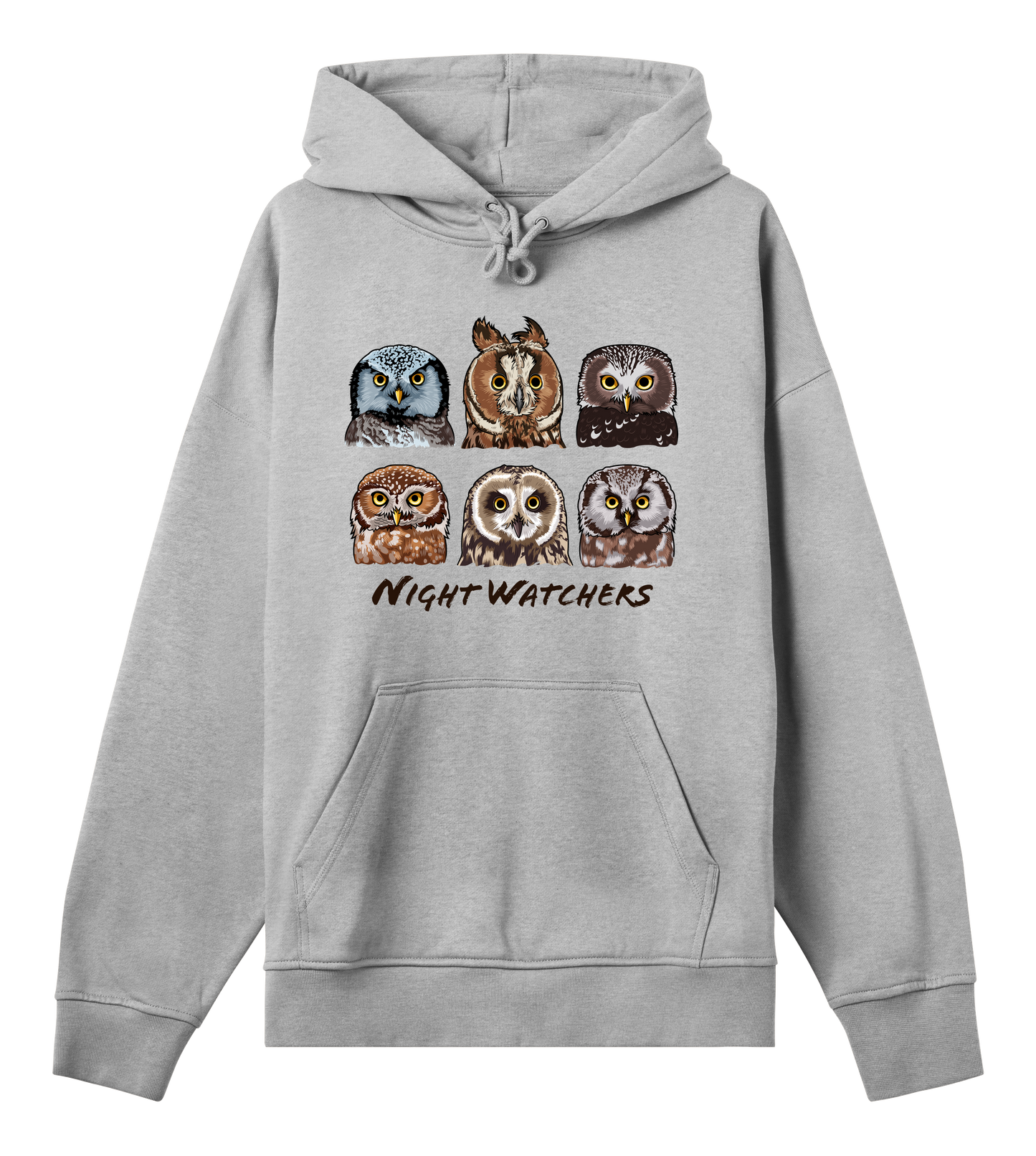 Night Watchers - Organic Boxy Men's Hoodie - Beakwings