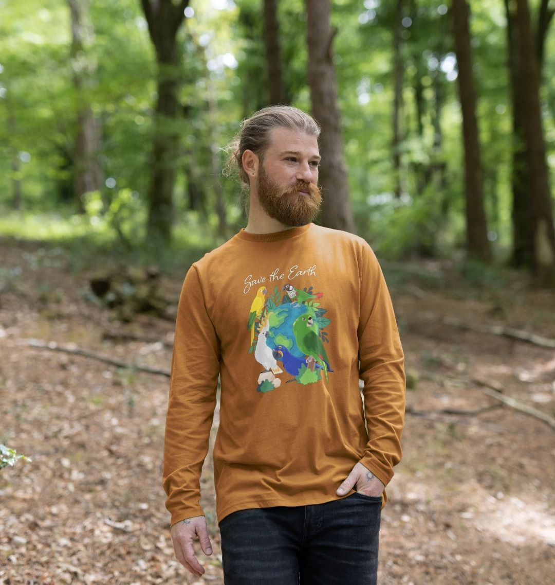 Earth Day - Organic Cotton Long Sleeve Men's T-shirt